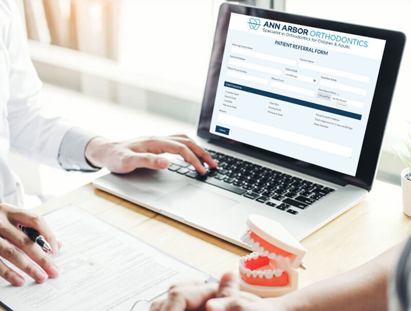 dentist doing a referral