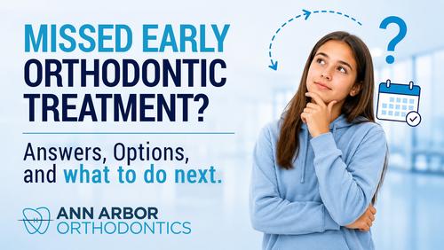 Teen thinking about early orthodontic treatment options, representing how orthodontists evaluate children who may have missed the ideal time for early orthodontic care.